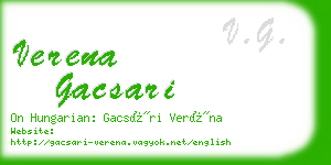verena gacsari business card